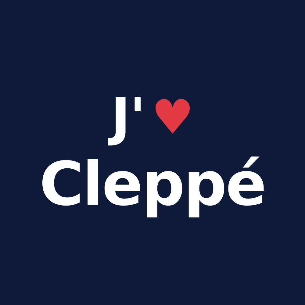 T-shirt personnalisé Cleppé — design J'aime Cleppé