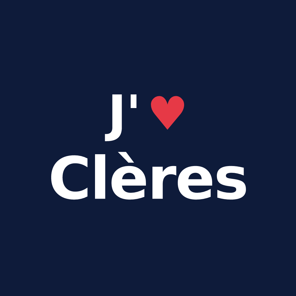 T-shirt personnalisé Clères — design « J'aime Clères » imprimé sur le t-shirt