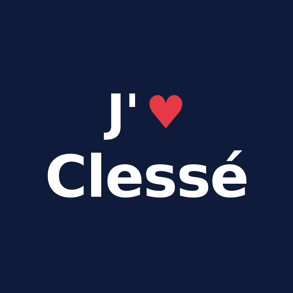 T-shirt personnalisé Clessé — design J'aime Clessé