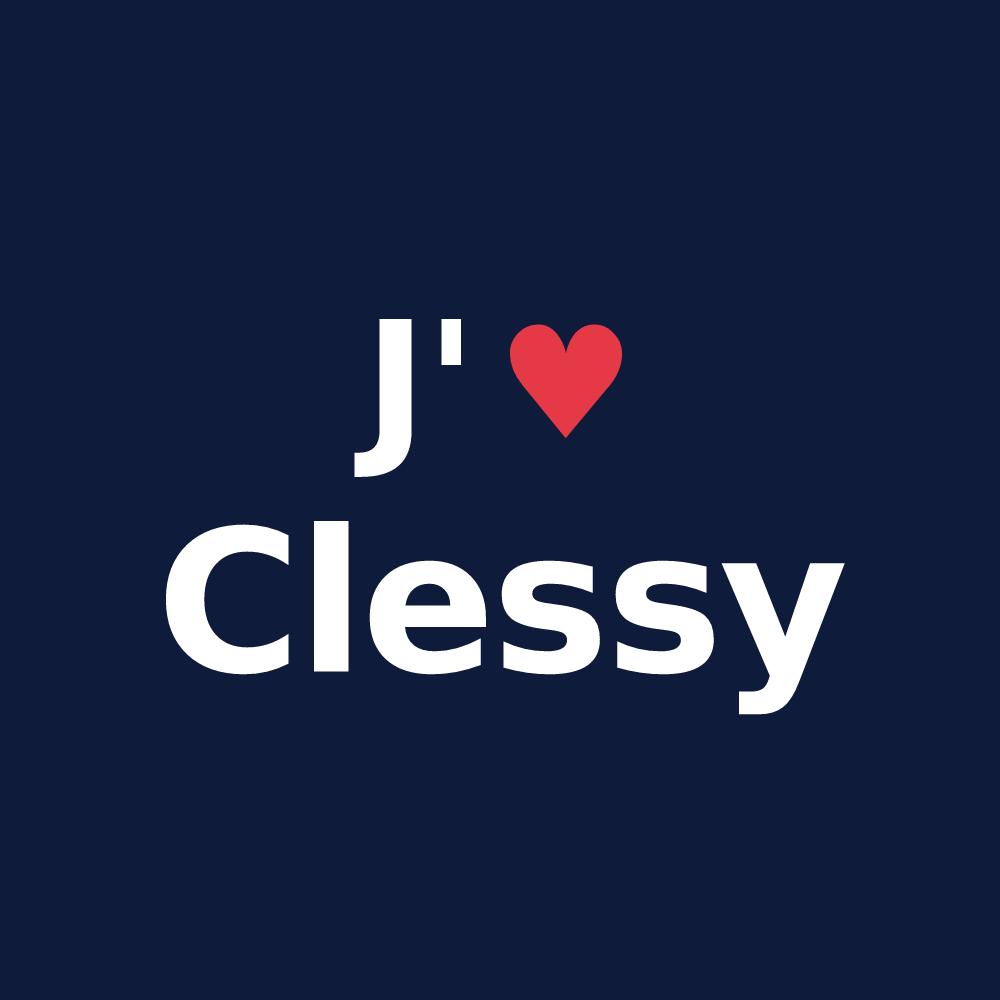 T-shirt personnalisé Clessy — design J'aime Clessy
