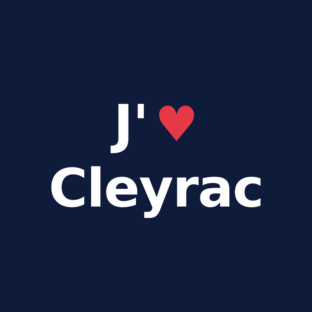 T-shirt personnalisé Cleyrac — design J'aime Cleyrac