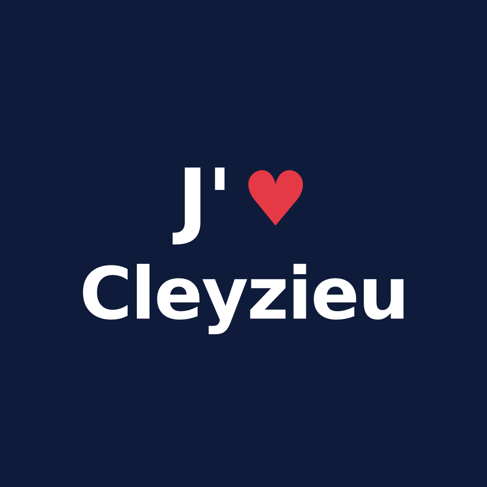 T-shirt personnalisé Cleyzieu — design « J'aime Cleyzieu » imprimé sur le t-shirt
