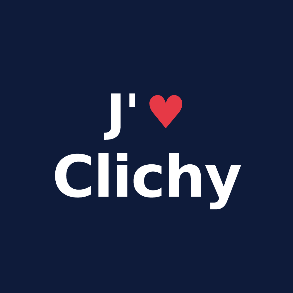 T-shirt personnalisé Clichy — design J'aime Clichy