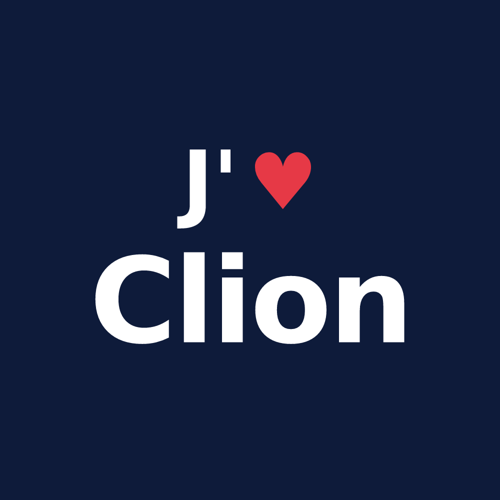 T-shirt personnalisé Clion — design « J'aime Clion » imprimé sur le t-shirt
