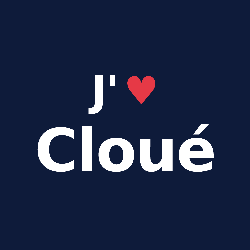 T-shirt personnalisé Cloué — design J'aime Cloué