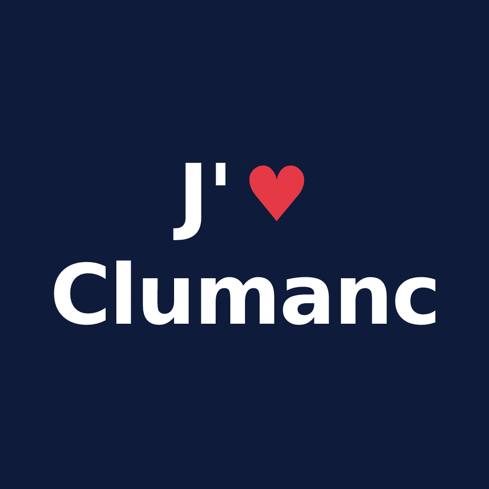 T-shirt personnalisé Clumanc — design J'aime Clumanc