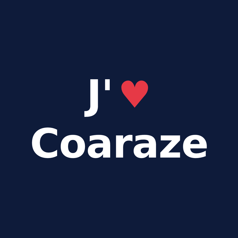 T-shirt personnalisé Coaraze — design J'aime Coaraze