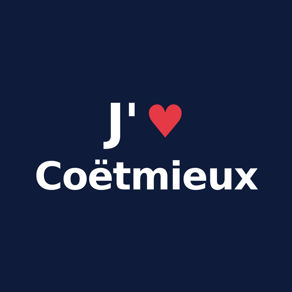 T-shirt personnalisé Coëtmieux — design J'aime Coëtmieux