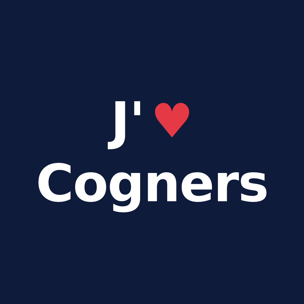 T-shirt personnalisé Cogners — design J'aime Cogners