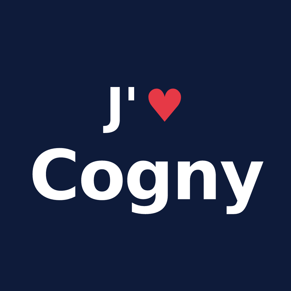 T-shirt personnalisé Cogny — design J'aime Cogny