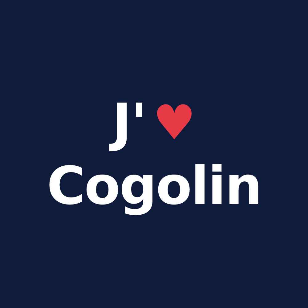 T-shirt personnalisé Cogolin — design « J'aime Cogolin » imprimé sur le t-shirt