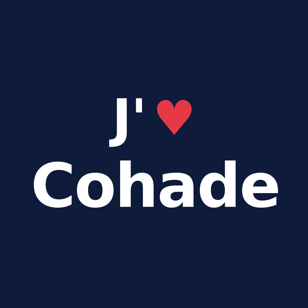 T-shirt personnalisé Cohade — design J'aime Cohade
