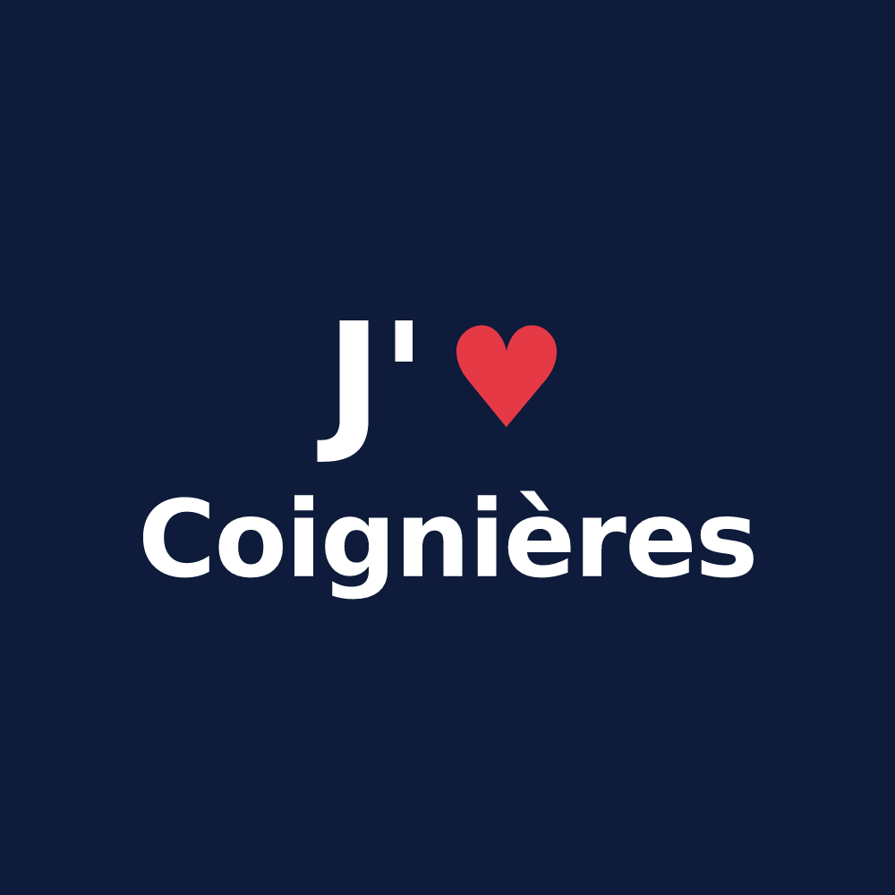 T-shirt personnalisé Coignières — design J'aime Coignières