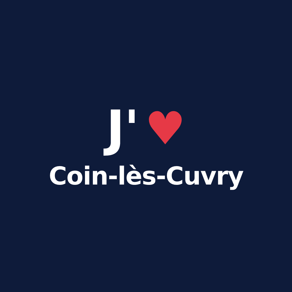 T-shirt personnalisé Coin-lès-Cuvry — design J'aime Coin-lès-Cuvry