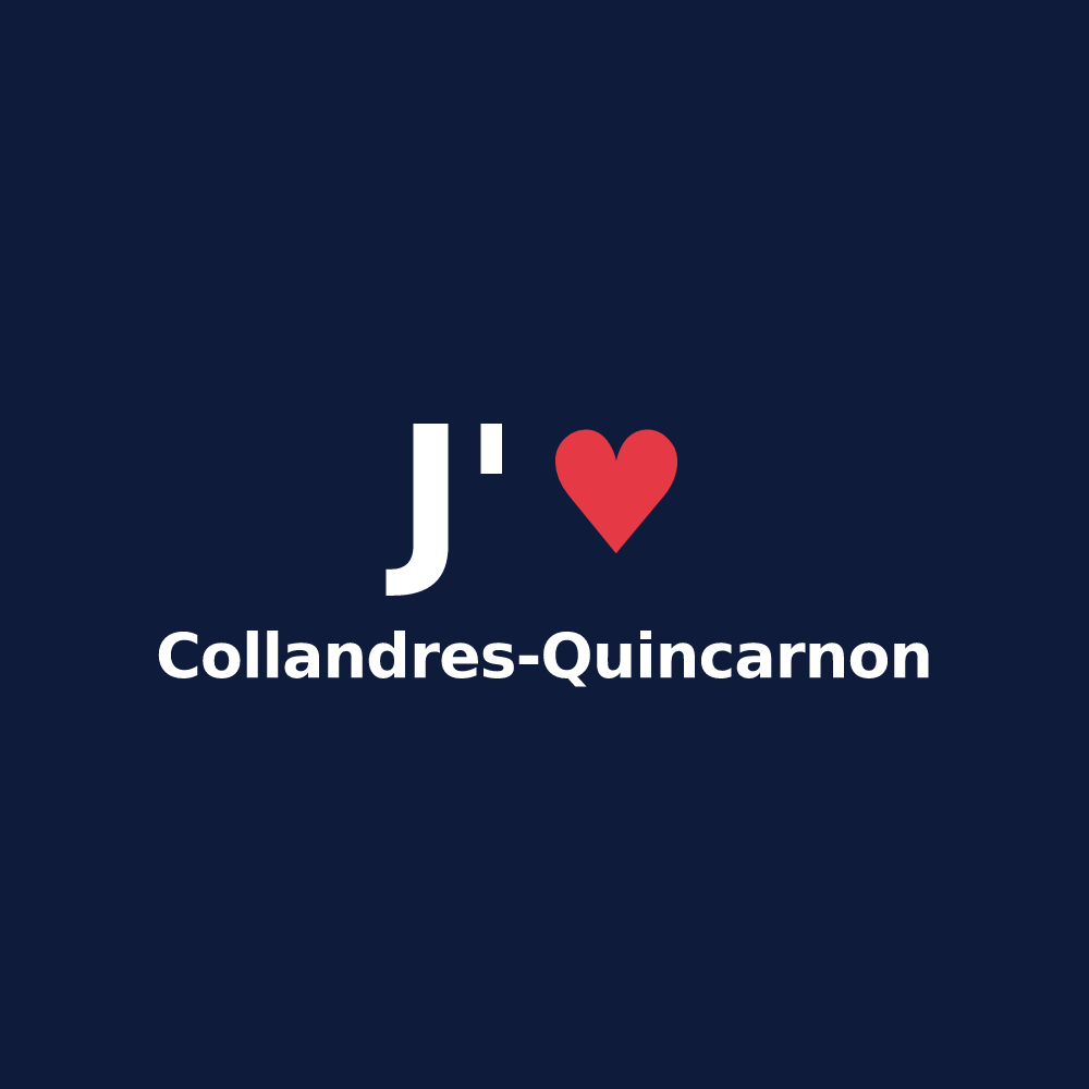 T-shirt personnalisé Collandres-Quincarnon — design J'aime Collandres-Quincarnon