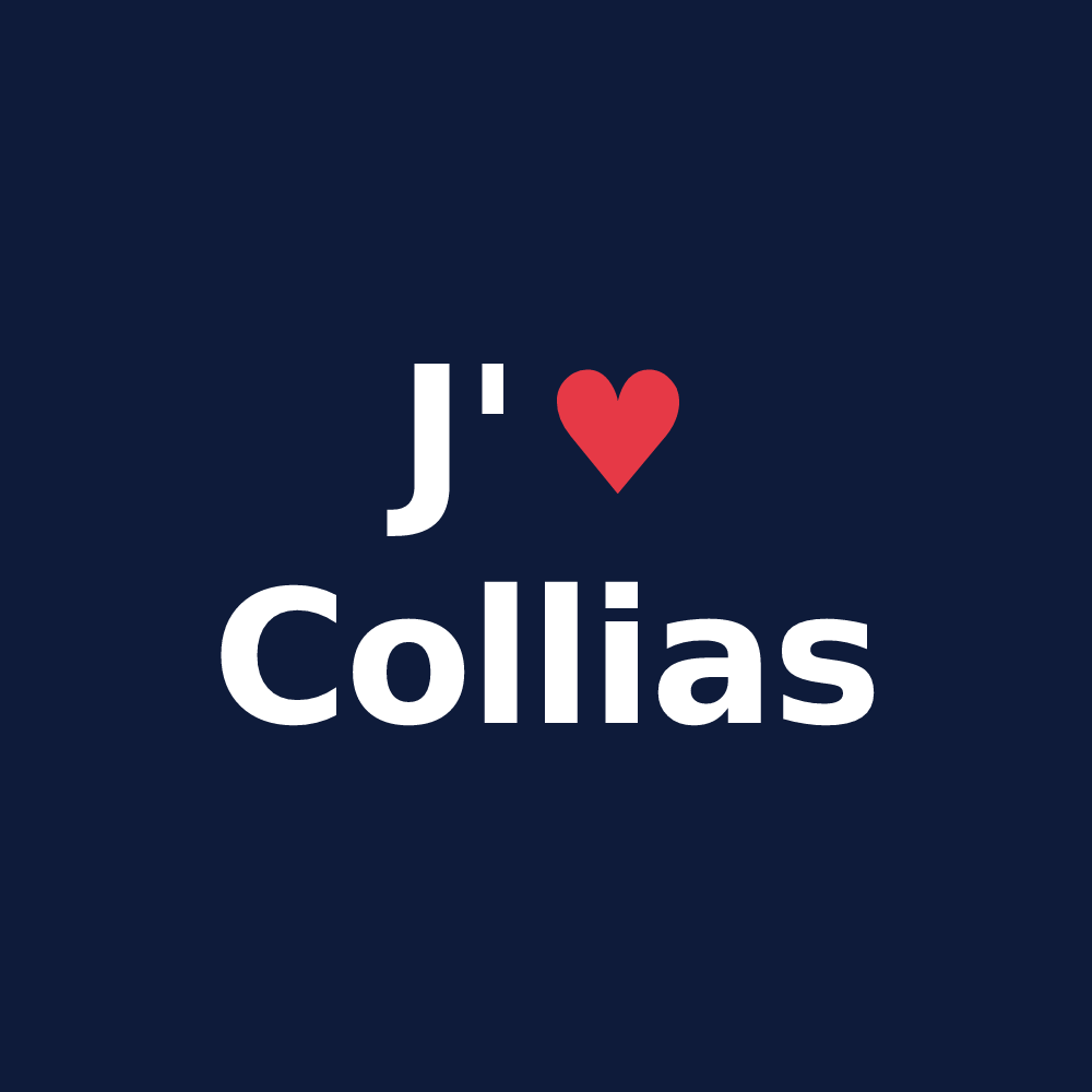 T-shirt personnalisé Collias — design J'aime Collias