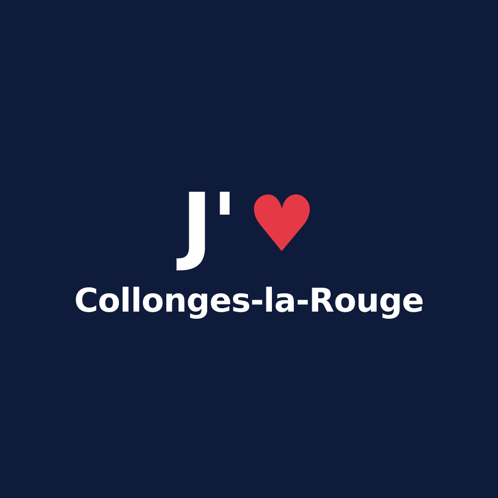 T-shirt personnalisé Collonges-la-Rouge — design J'aime Collonges-la-Rouge