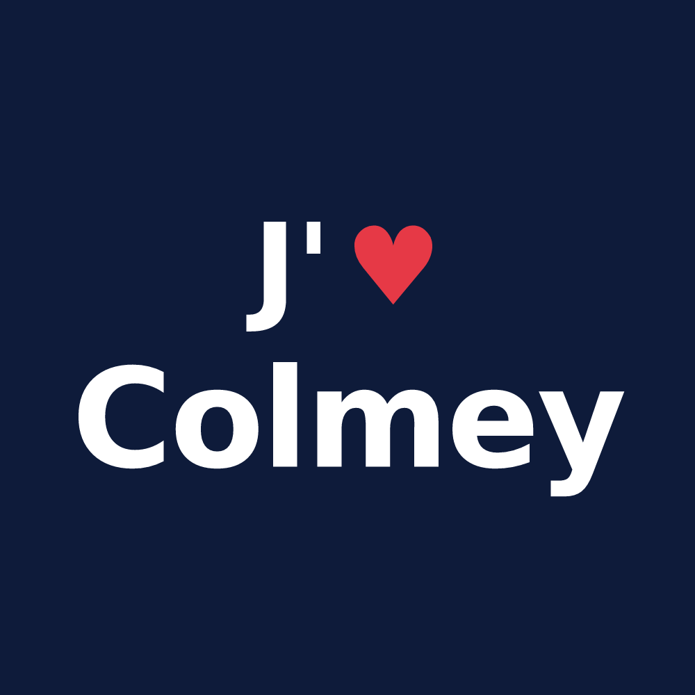 T-shirt personnalisé Colmey — design J'aime Colmey