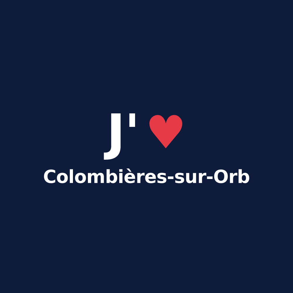T-shirt personnalisé Colombières-sur-Orb — design J'aime Colombières-sur-Orb