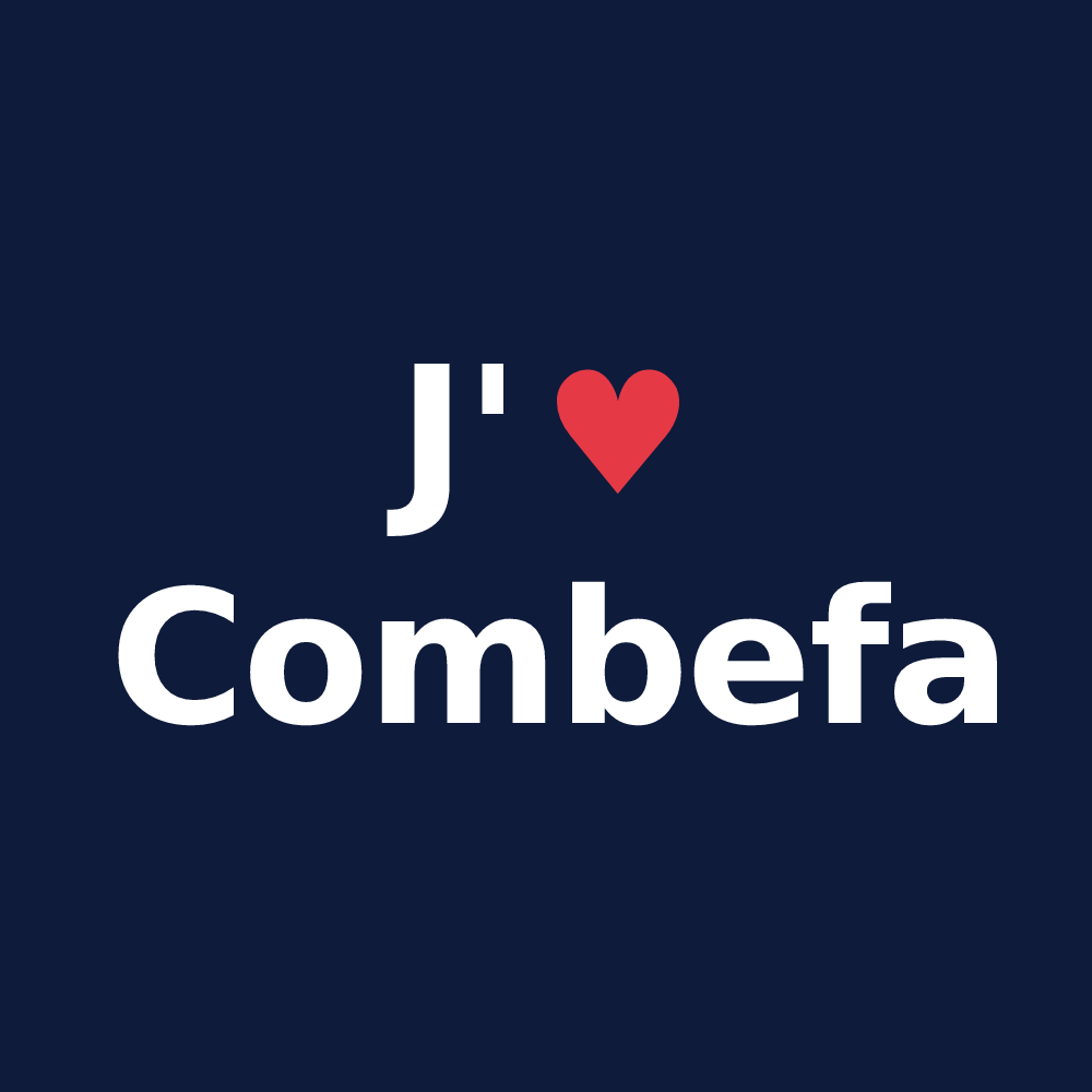 T-shirt personnalisé Combefa — design J'aime Combefa