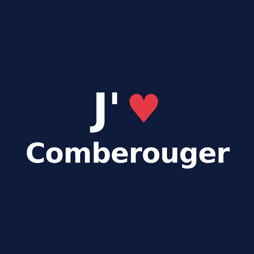 T-shirt personnalisé Comberouger — design J'aime Comberouger