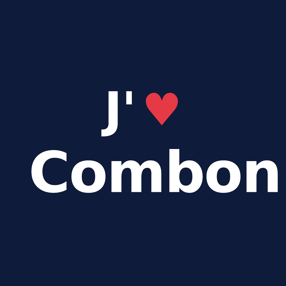 T-shirt personnalisé Combon — design J'aime Combon