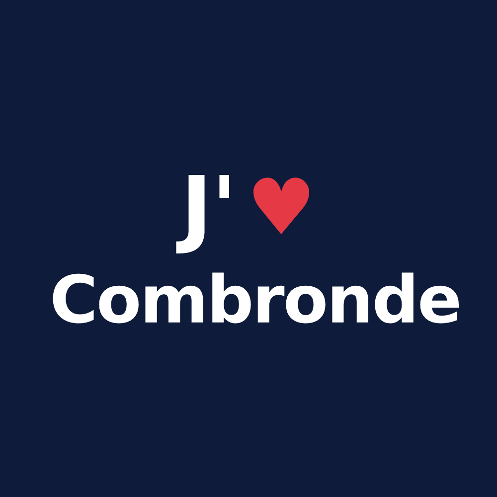 T-shirt personnalisé Combronde — design « J'aime Combronde » imprimé sur le t-shirt