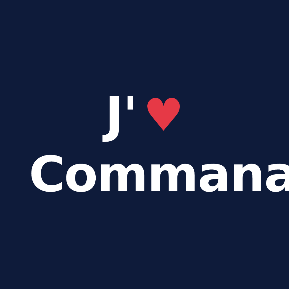 T-shirt personnalisé Commana — design J'aime Commana