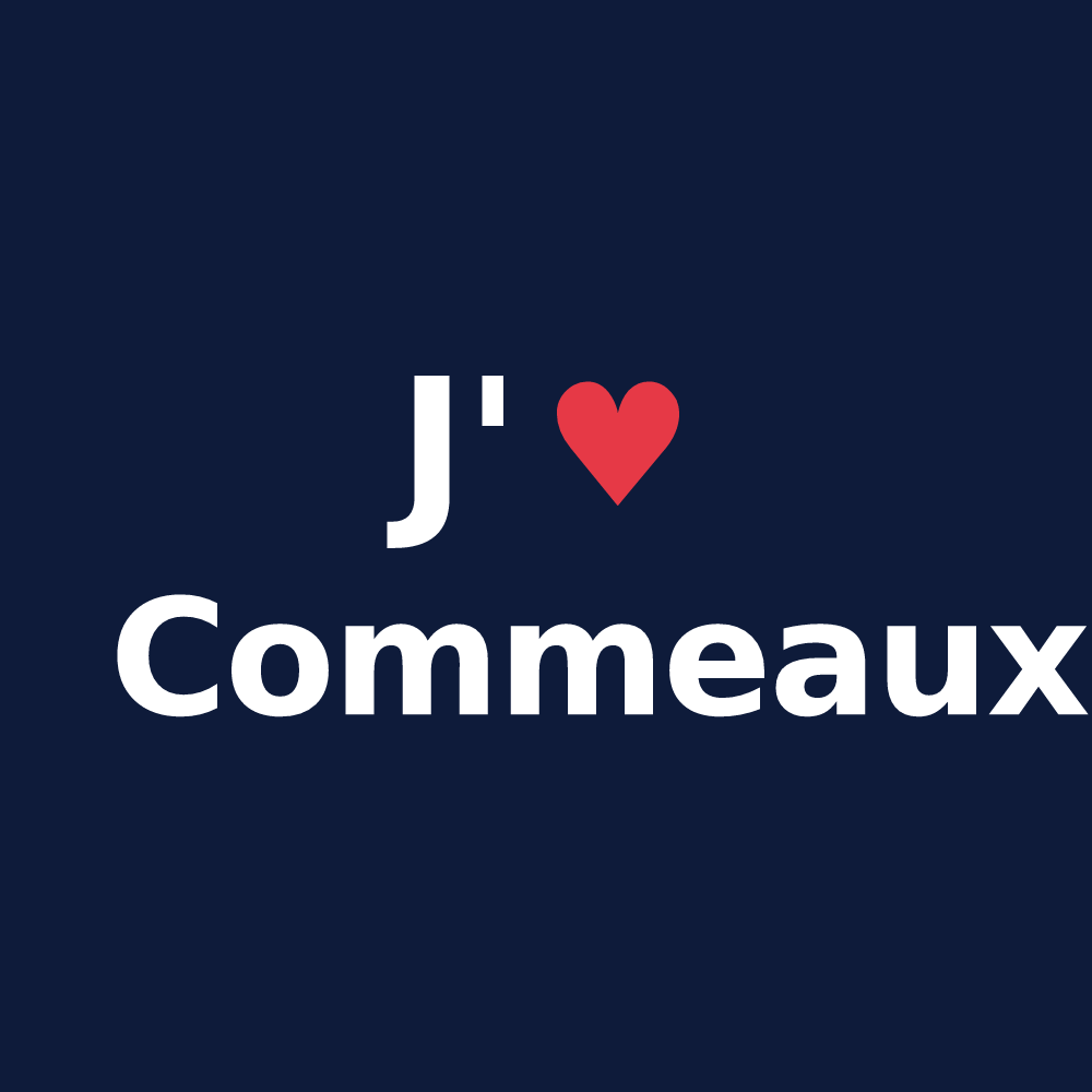 T-shirt personnalisé Commeaux — design J'aime Commeaux