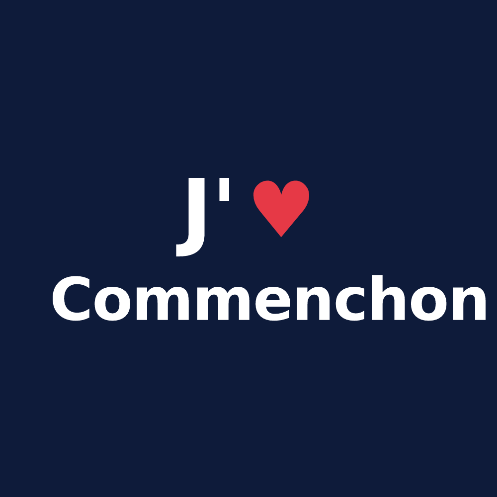T-shirt personnalisé Commenchon — design J'aime Commenchon