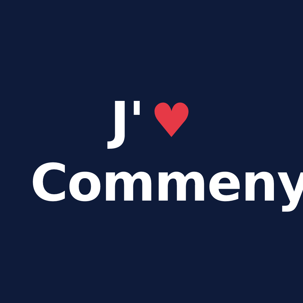 T-shirt personnalisé Commeny — design J'aime Commeny