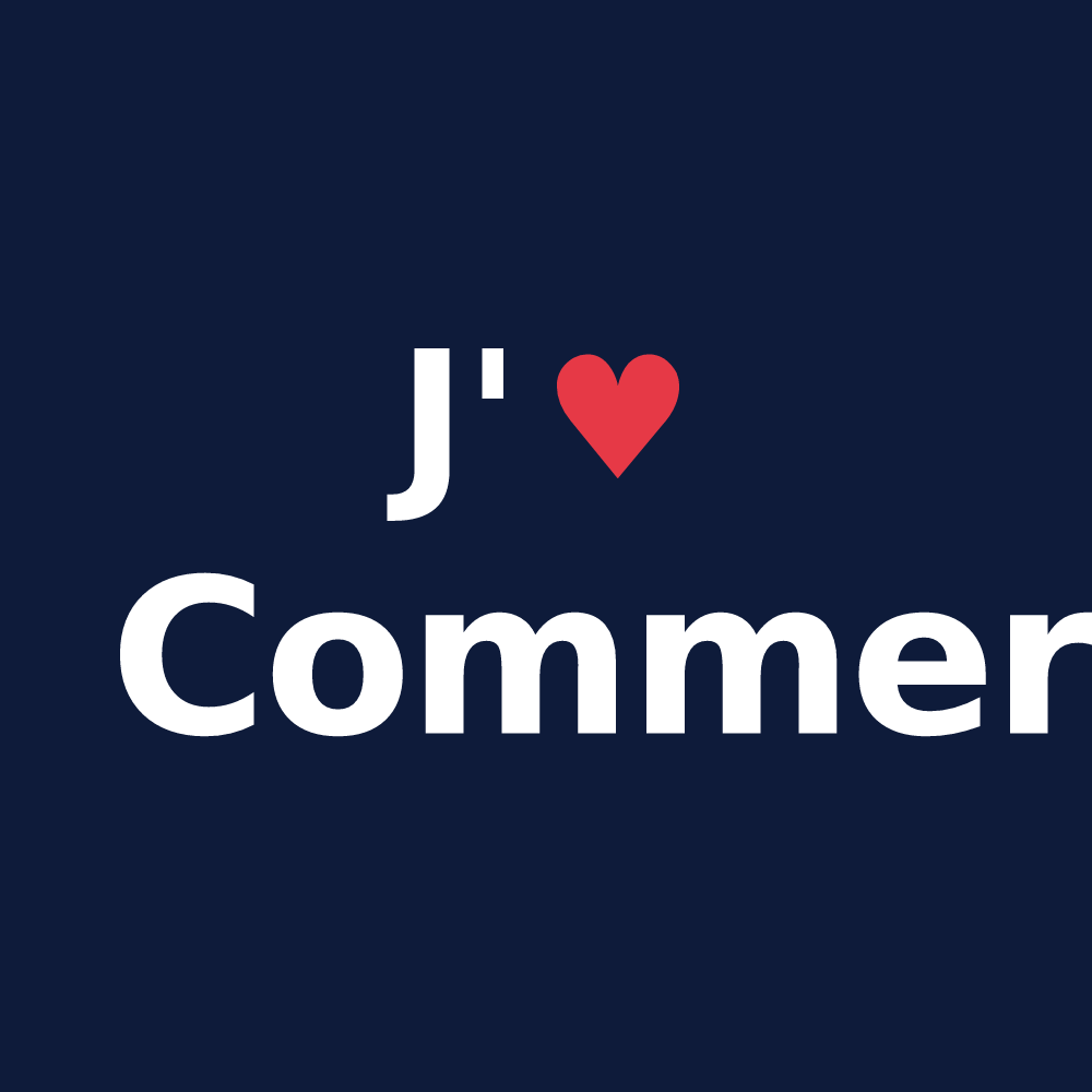 T-shirt personnalisé Commer — design J'aime Commer
