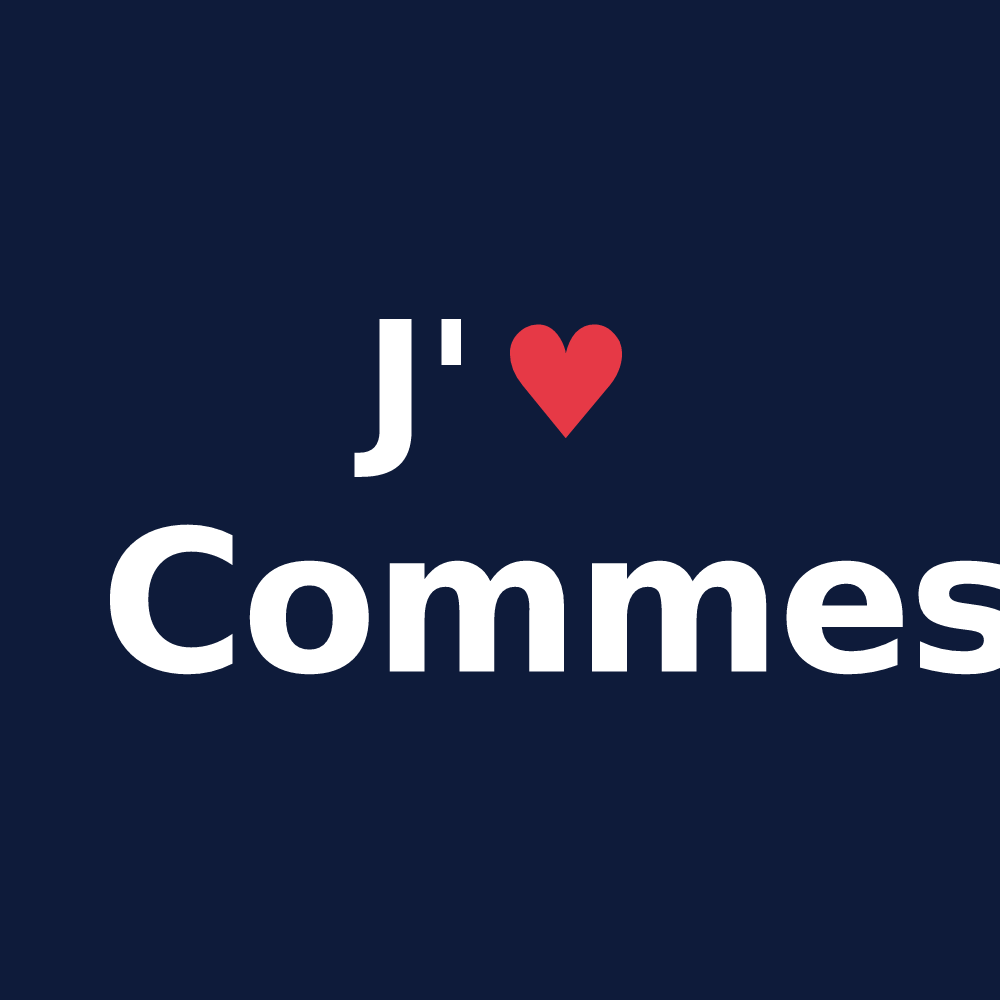 T-shirt personnalisé Commes — design J'aime Commes