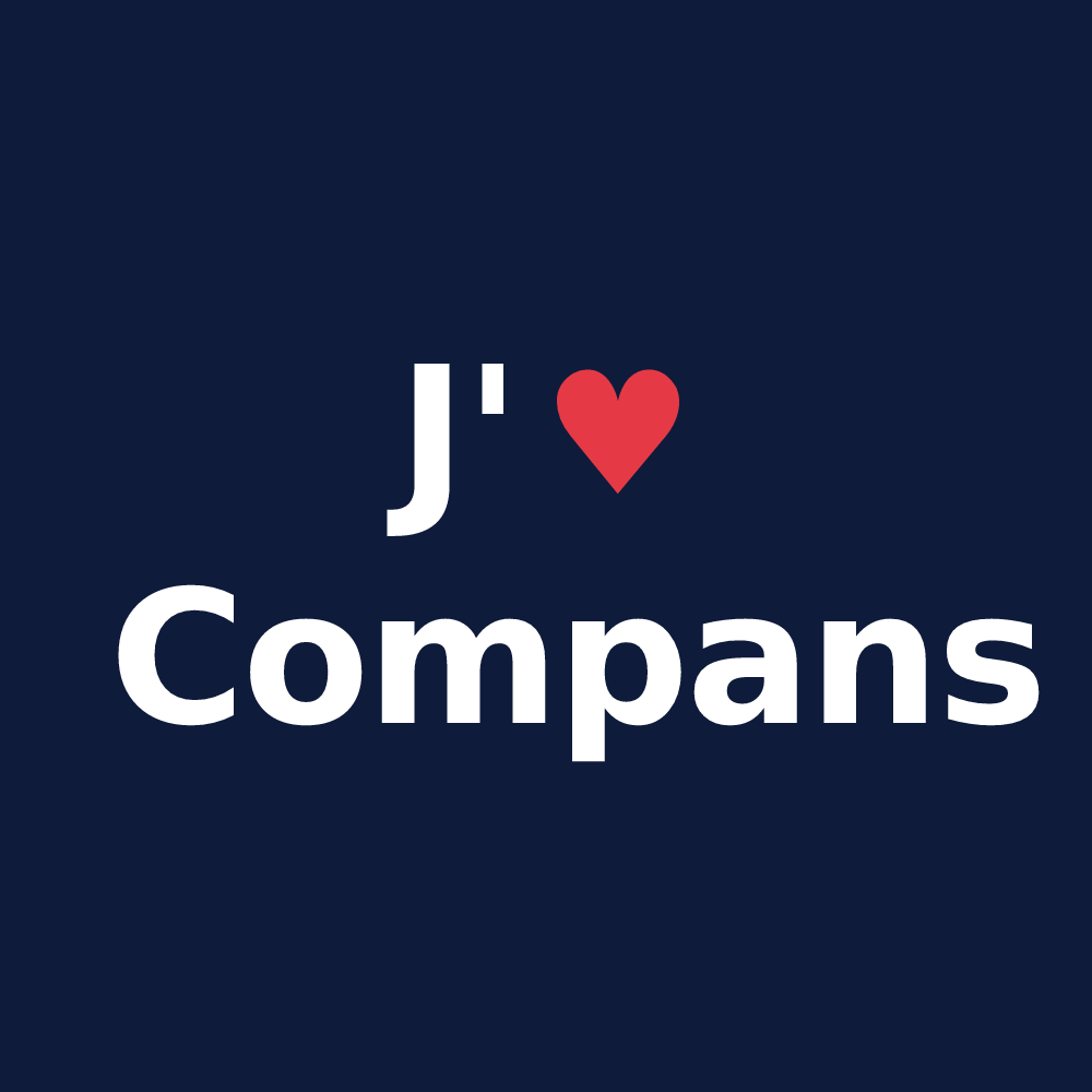 T-shirt personnalisé Compans — design J'aime Compans
