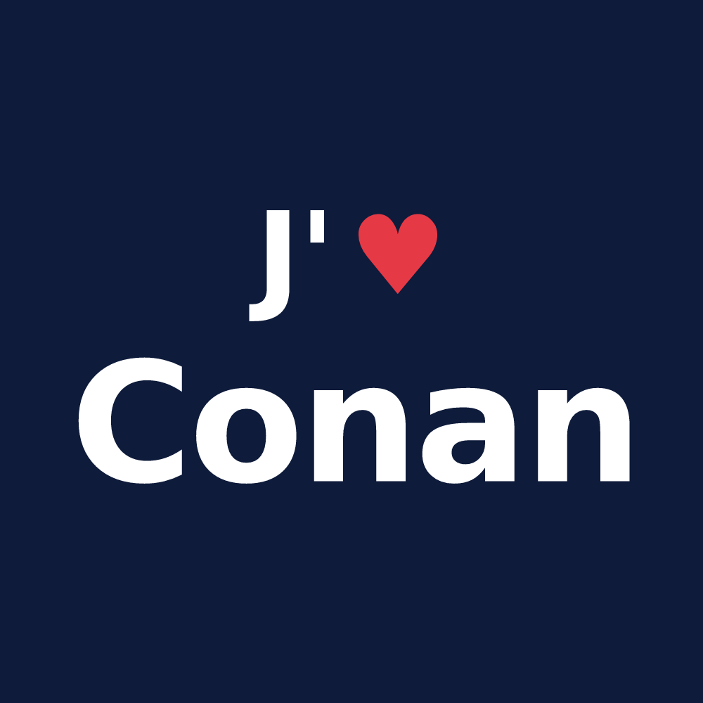 T-shirt personnalisé Conan — design J'aime Conan