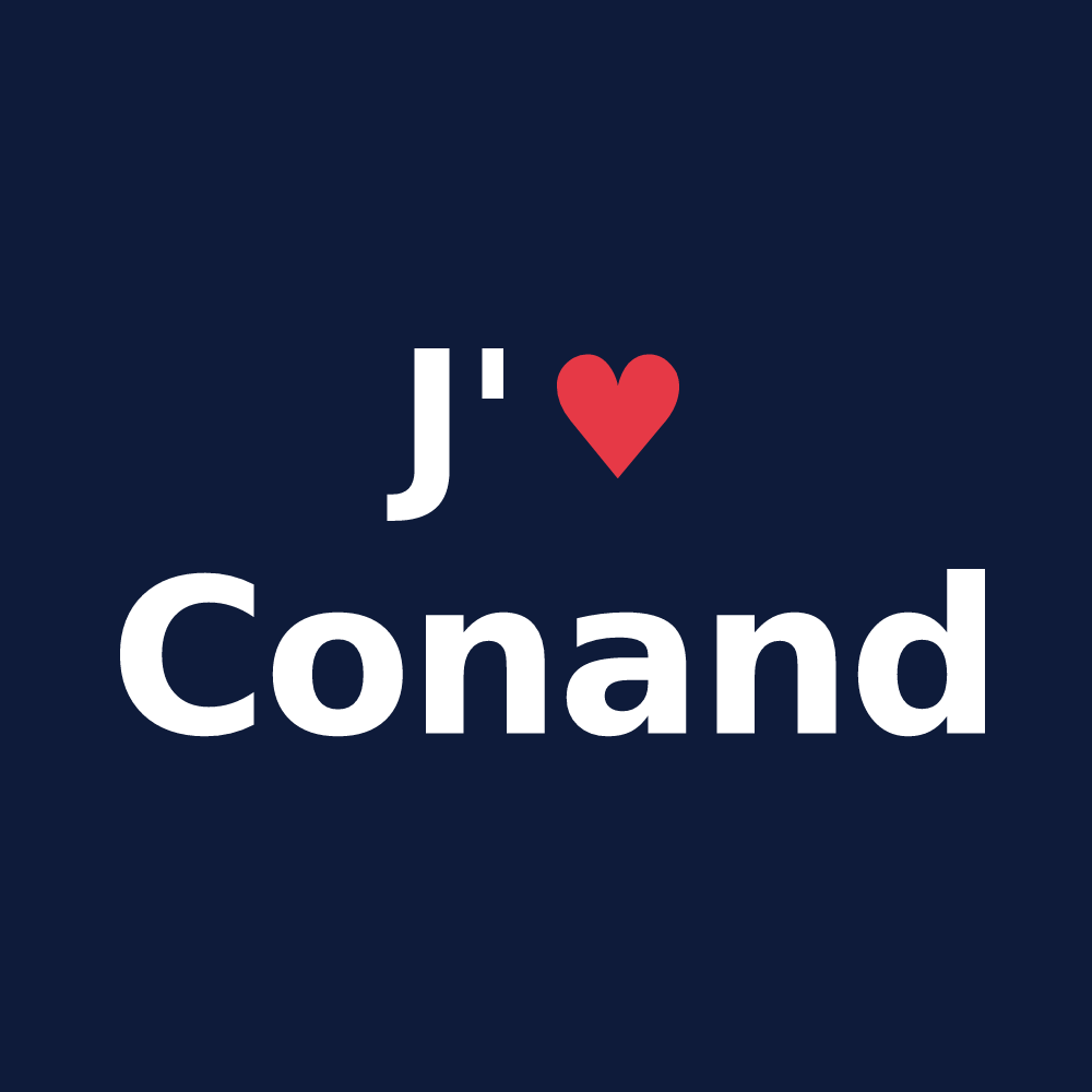 T-shirt personnalisé Conand — design J'aime Conand