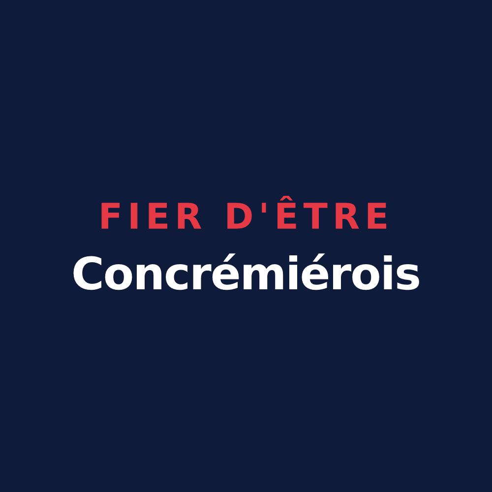 T-shirt « Fier d'être Concrémiérois » — design pour Concremiers