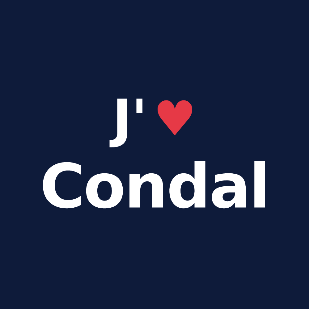 T-shirt personnalisé Condal — design J'aime Condal