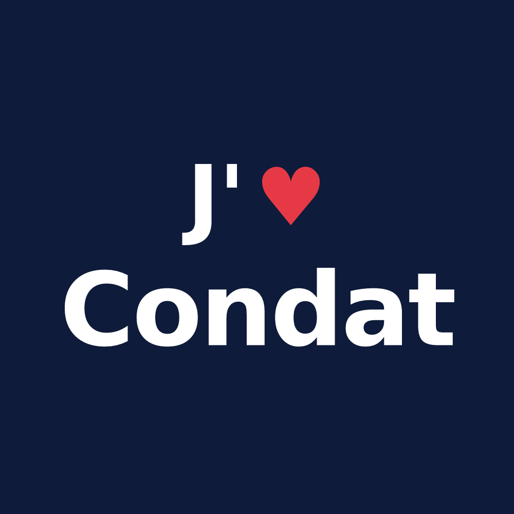T-shirt personnalisé Condat — design J'aime Condat