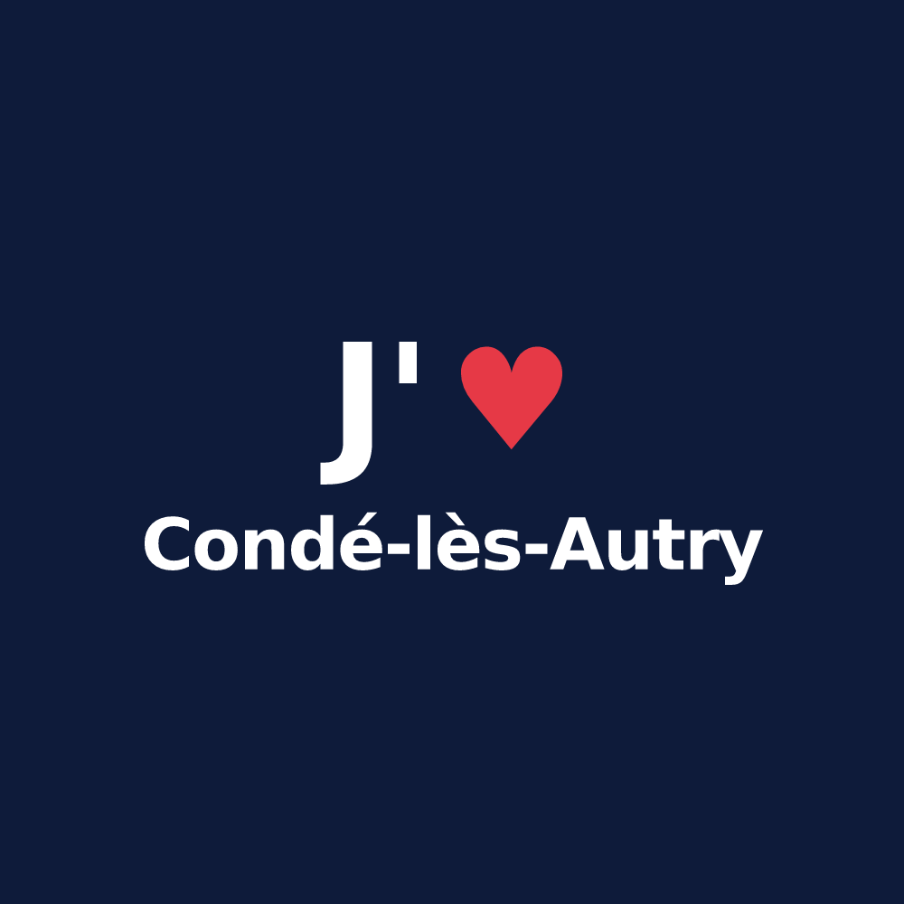 T-shirt personnalisé Condé-lès-Autry — design J'aime Condé-lès-Autry