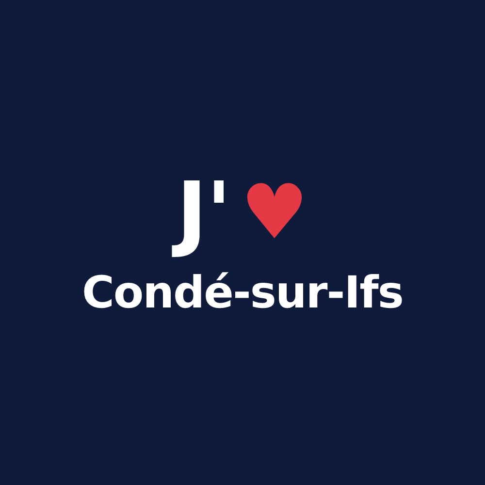 T-shirt personnalisé Condé-sur-Ifs — design J'aime Condé-sur-Ifs