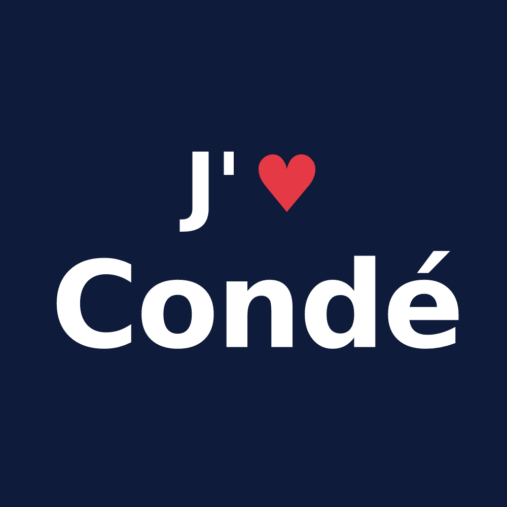 T-shirt personnalisé Condé — design J'aime Condé