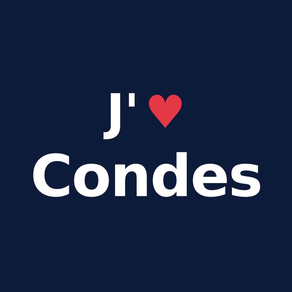 T-shirt personnalisé Condes — design J'aime Condes