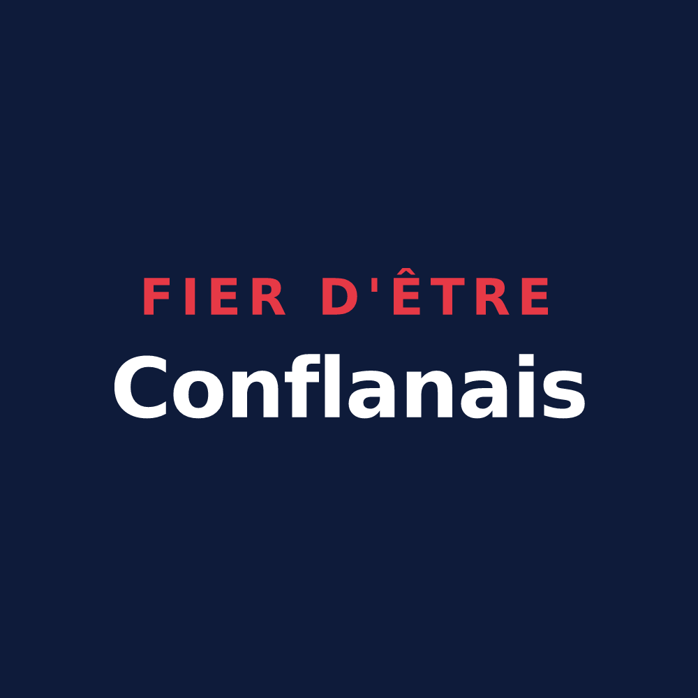 T-shirt « Fier d'être Conflanais » — design pour Conflans-sur-Loing