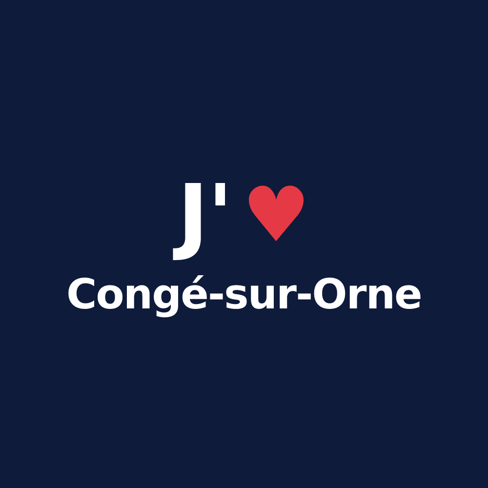 T-shirt personnalisé Congé-sur-Orne — design J'aime Congé-sur-Orne