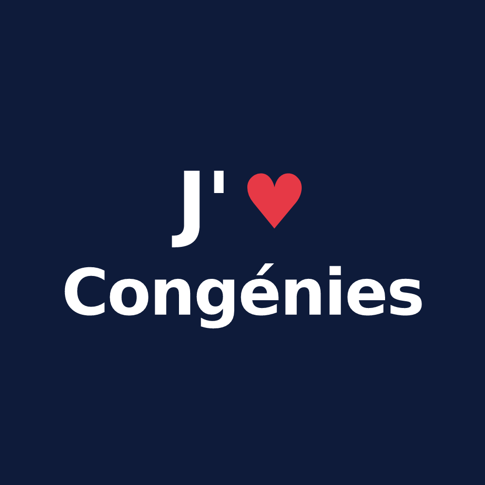 T-shirt personnalisé Congénies — design J'aime Congénies