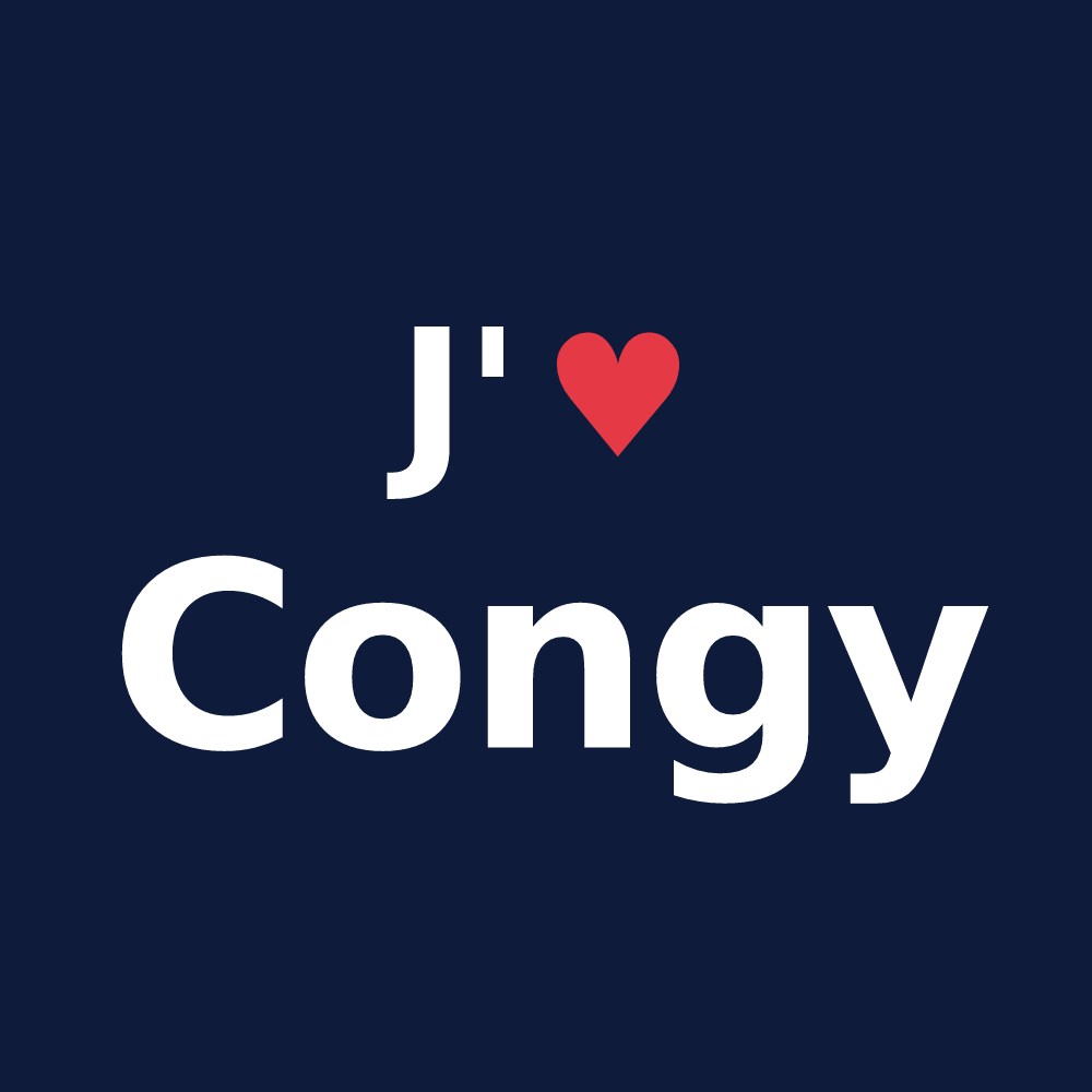 T-shirt personnalisé Congy — design J'aime Congy