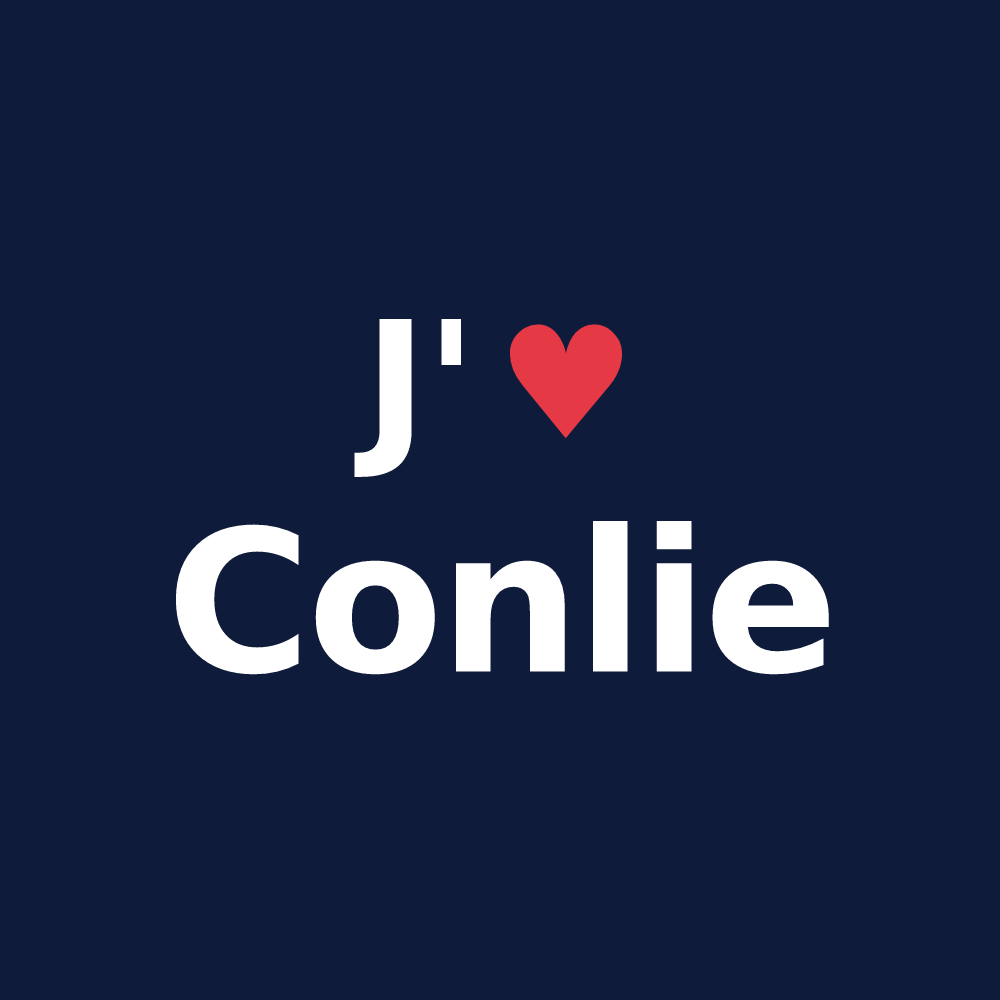 T-shirt personnalisé Conlie — design J'aime Conlie