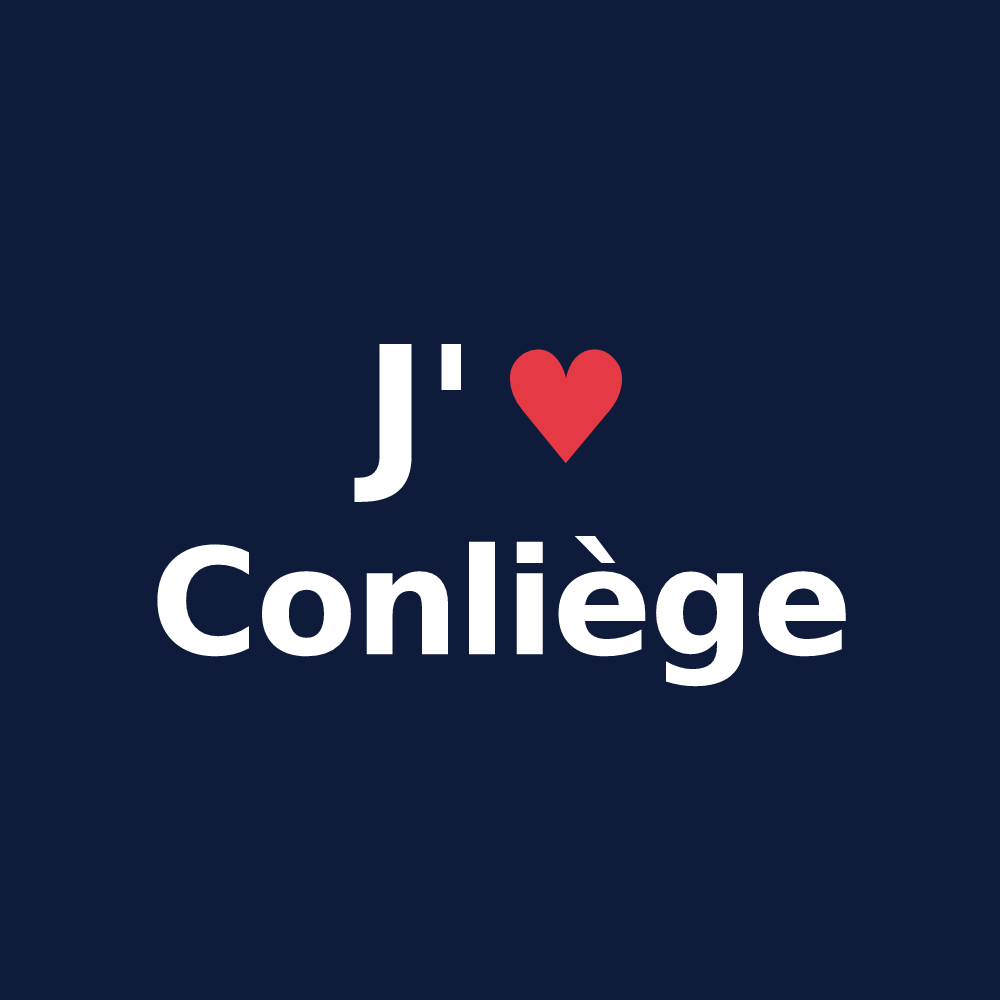 T-shirt personnalisé Conliège — design J'aime Conliège