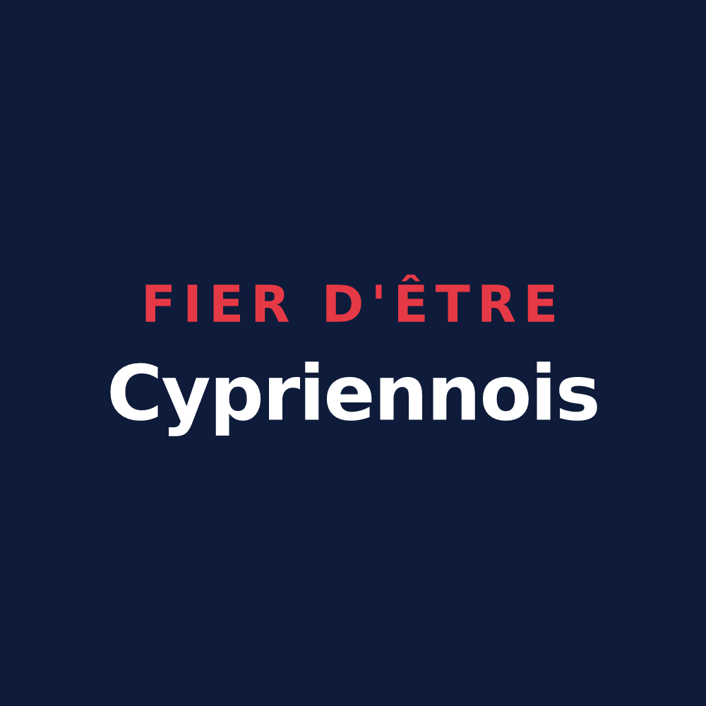 T-shirt « Fier d'être Cypriennois » — design pour Conques-en-Rouergue